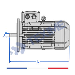 Moteurs triphasés MOT-1,5kW-3000-B5-80-102